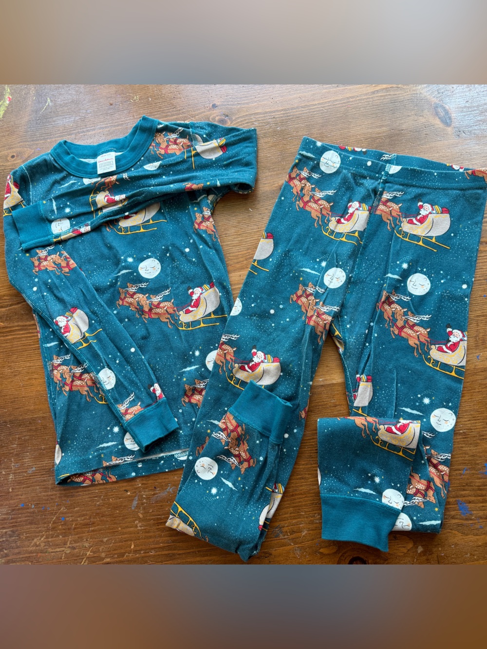 Hanna Andersson Santa Sleigh Pajama Set